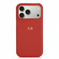 Red Pebble Leather iPhone Case