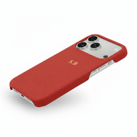 Red Pebble Leather iPhone Case