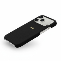 Black Pebble Leather iPhone Case