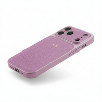 Purple Personalized iPhone Case With Leather