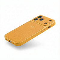 Yellow Personalized iPhone Case With Leather