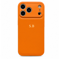 Orange Leather iPhone Case