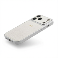 White Personalized iPhone Case With Leather