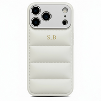 White Puffer Leather iPhone Case