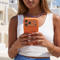 Orange Personalized Liquid Silicone iPhone Case