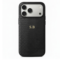 Black Leather Snake iPhone Case