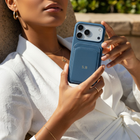 Blue iPhone Case with Card Holder