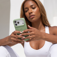 Light Green Personalized Liquid Silicone iPhone Case