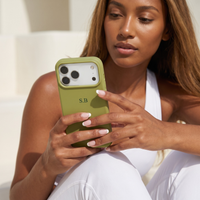 Green Personalized Liquid Silicone iPhone Case