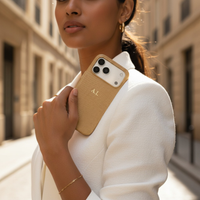 Khaki Leather Snake iPhone Case