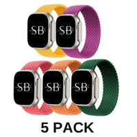 5 - Pack Nylon Braided Knit Band - #Snap Bands#
