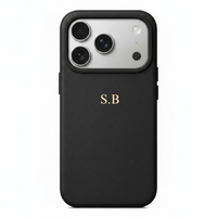 Black Magnetic Leather iPhone Case