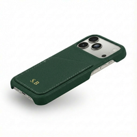 Green Card Holder Leather iPhone Case