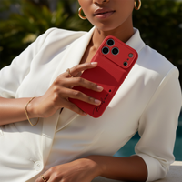 Red Personalized Leather iPhone Case