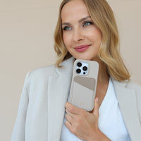 Khaki iPhone Case with Card Holder Two Colors