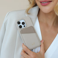 Khaki iPhone Case with Card Holder Two Colors