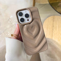 Beige 3D Heart Design iPhone Case - #Snap Bands#