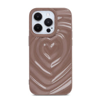 Beige 3D Heart Design iPhone Case - #Snap Bands#