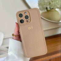 Beige Leather iPhone Case - #Snap Bands#