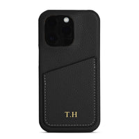 Black Card Holder Leather iPhone Case - #Snap Bands#