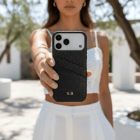 Black Crocodile iPhone Case - Snap Bands