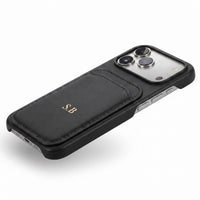 Black iPhone Case with Card Holder - Snap Bands