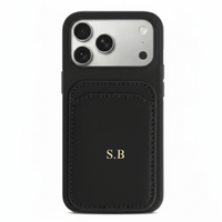 Black iPhone Case with Card Holder - Snap Bands