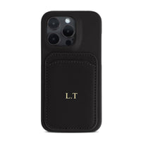 Black iPhone Case with Card Holder - #Snap Bands#