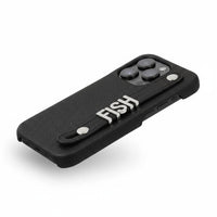 Black Leather iPhone Case - Snap Bands