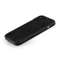 Black Personalized Monogram Leather iPhone Case - #Snap Bands#