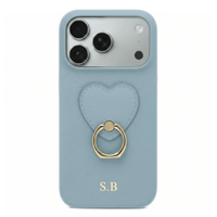 Blue Heart Ring Leather iPhone Case - Snap Bands