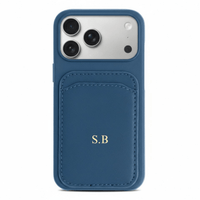 Blue iPhone Case with Card Holder - Snap Bands