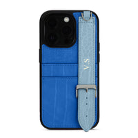Blue iPhone Case with Strap - #Snap Bands#
