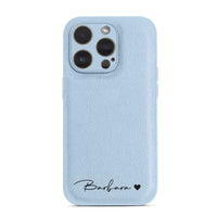 Blue Personalized Leather iPhone Case - #Snap Bands#