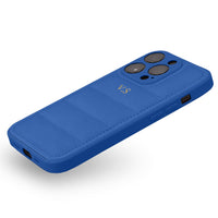 Blue Puffer Leather iPhone Case - #Snap Bands#