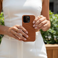 Brown Crocodile iPhone Case - Snap Bands