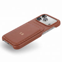 Brown iPhone Case with Card Holder - Snap Bands