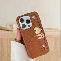 Brown Luxury Leather iPhone Case - #Snap Bands#