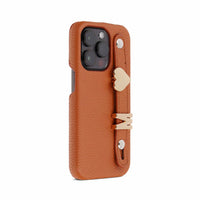 Brown Luxury Leather iPhone Case - #Snap Bands#