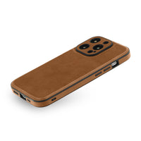 Brown Personalized Monogram Leather iPhone Case - #Snap Bands#