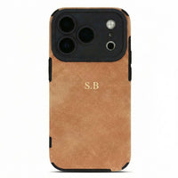 Brown Suede iPhone Case - Snap Bands