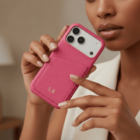 Card Holder Leather iPhone Case - Snap Bands