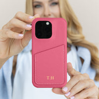 Card Holder Leather iPhone Case - Snap Bands