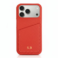 Card Holder Leather iPhone Case - Snap Bands