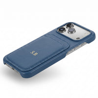 Blue iPhone Case with Card Holder