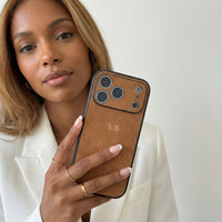 Brown Suede iPhone Case