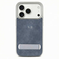 Blue Suede iPhone Case With Stand