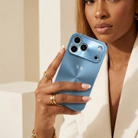 Blue Flashy Alu iPhone Case