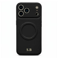 Black Personalized Magnetic Leather iPhone Case