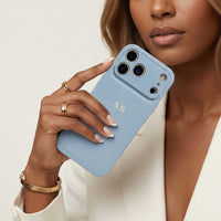 Blue Leather iPhone Case